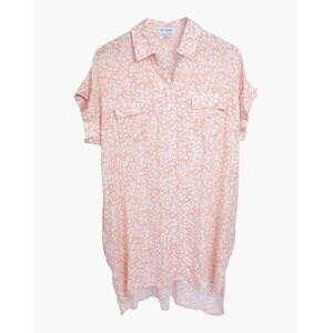 NWOT Lost & Wander Seascape XL/2X Button Up Cover Up High/Low Ditsy BLOOM Dress